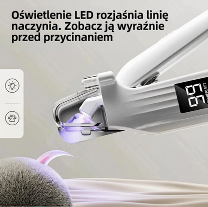 Elektryczny pilnik i obcinacz do pazurów dla psa i kota