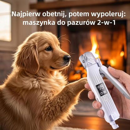 Elektryczny pilnik i obcinacz do pazurów dla psa i kota