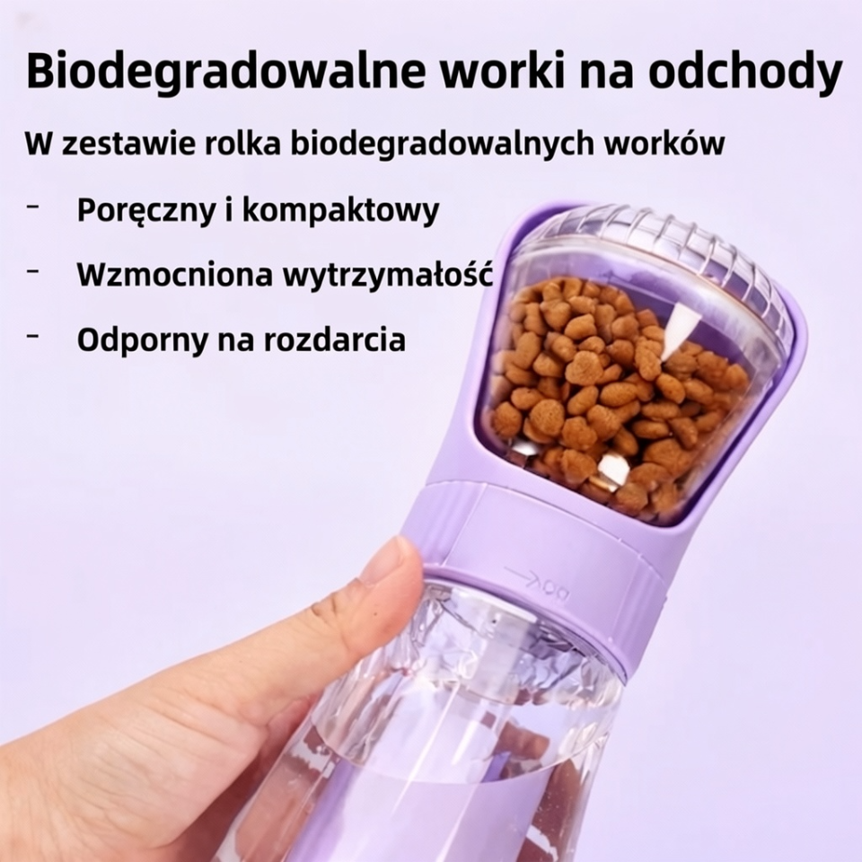 Przenośna miska 3w1 na wodę i jedzenie dla psa i kota